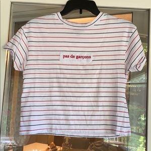Top shop cute crop striped top